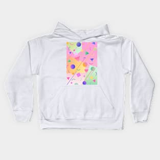 80s pop retro memphis PINK Kids Hoodie